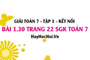 Giải bài 1.30 trang 22 Toán 7 Tập 1 SGK Kết nối tri thức
